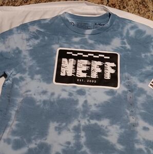 Mens Neff Speedy light blue cloud wash T shirt NWT size large